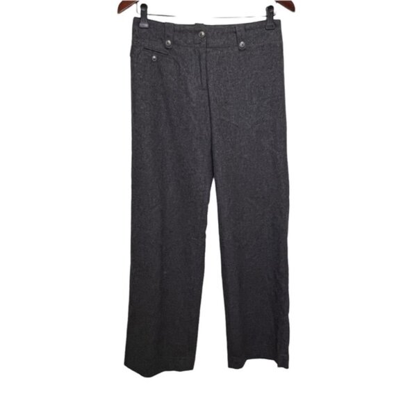 MEXX Wool Grey Trouser Pants Size 4 Sophisticated Collegiate Preppy Neutral - Picture 1 of 10